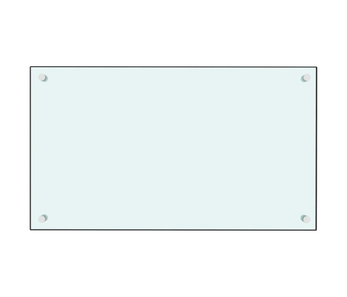 vidaXL virtuves sienas paneļi, 2 gab., 70x60 cm, rūdīts stikls, balts