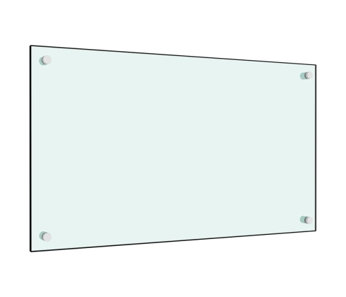 vidaXL virtuves sienas paneļi, 2 gab., 70x60 cm, rūdīts stikls, balts