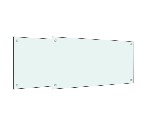 Virtuves Sienas Paneļi, 2 Gab., 80X40 Cm, Rūdīts Stikls, Balts Vidaxl