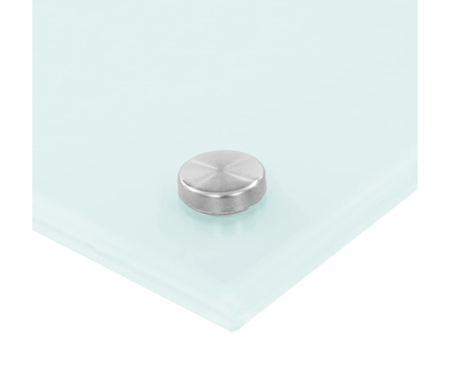 vidaXL virtuves sienas paneļi, 2 gab., 80x50 cm, rūdīts stikls, balts