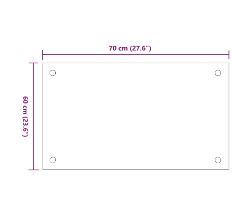 vidaXL virtuves paneļi, 2 gab., 70x60 cm, rūdīts stikls, caurspīdīgi