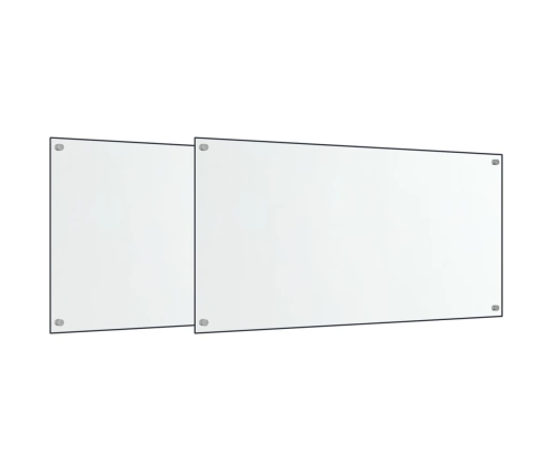 Virtuves Paneļi, 2 Gab., 80X40 Cm, Rūdīts Stikls, Caurspīdīgi Vidaxl