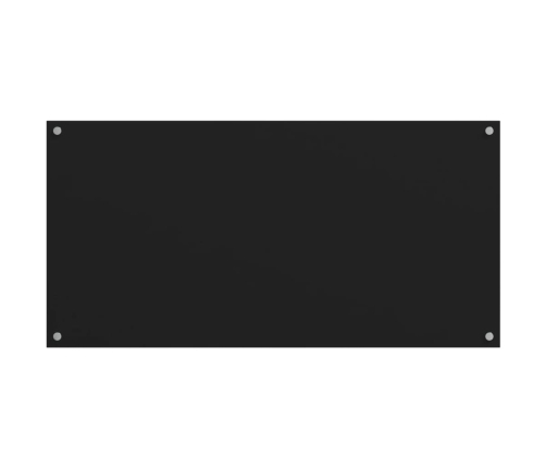 vidaXL virtuves sienas paneļi, 2 gab., 80x40 cm, rūdīts stikls, melns