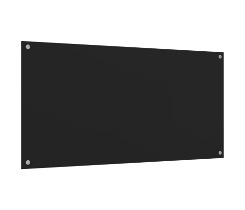 vidaXL virtuves sienas paneļi, 2 gab., 80x40 cm, rūdīts stikls, melns