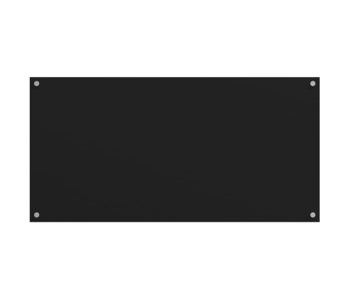 Virtuves Sienas Paneļi, 2 Gab., 80X50 Cm, Rūdīts Stikls, Melns Vidaxl