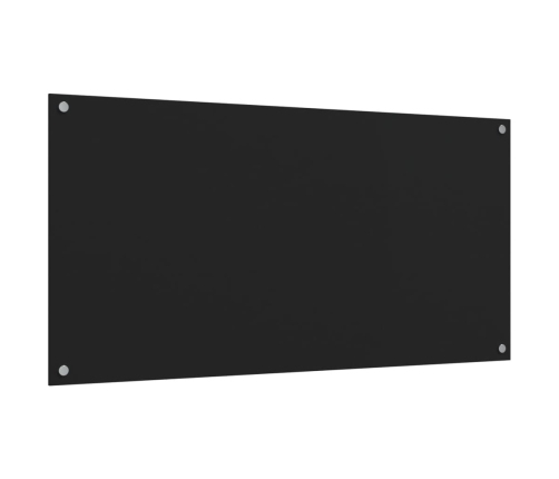 Virtuves Sienas Paneļi, 2 Gab., 80X60 Cm, Rūdīts Stikls, Melns Vidaxl