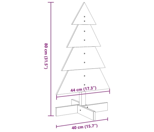 Koka Ziemassvētku Eglīte, Vaska Brūna, 80 Cm, Priedes Masīvkoks Vidaxl