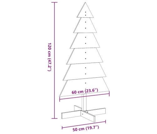 Koka Ziemassvētku Eglīte Vaska Brūna 120 Cm Priedes Masīvkoks Vidaxl