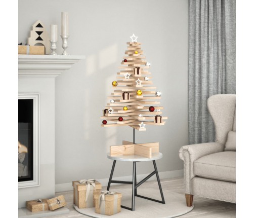 Koka Ziemassvētku Eglīte Dekorēšanai, 100 Cm, Priedes Masīvkoks Vidaxl