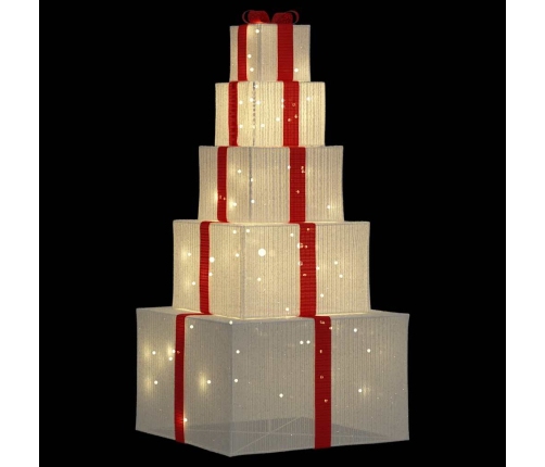 Ziemassvētku Rotājumu Dāvanu Kastīte 250 Led Diodes Silti Balta Vidaxl