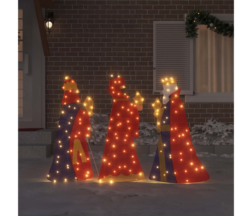 Ziemassvētku Apgaismojums 3 Pcs Silti Balts 105 Cm Audums Vidaxl