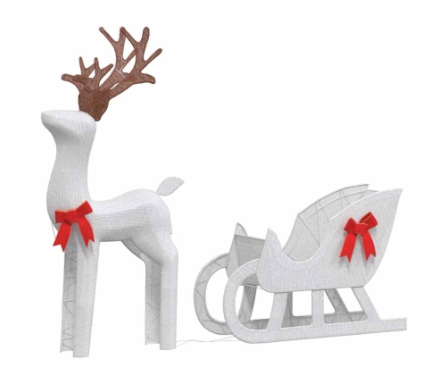 Ziemassvētku Rotājums Ziemeļbrieži Un Kamanas 100 Led Vidaxl