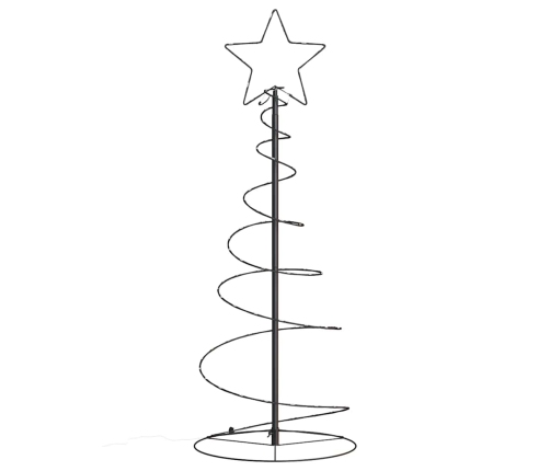 Led Ziemassvētku Eglīte 80 Led Silti Balta 120 Cm Vidaxl