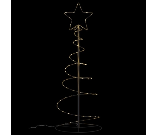 Led Ziemassvētku Eglīte 80 Led Silti Balta 120 Cm Vidaxl