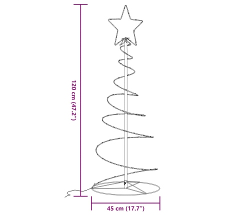 Led Ziemassvētku Eglīte 80 Led Silti Balta 120 Cm Vidaxl