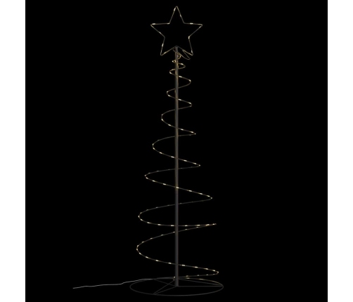 Led Ziemassvētku Eglīte 100 Led Silti Balta 150 Cm Vidaxl