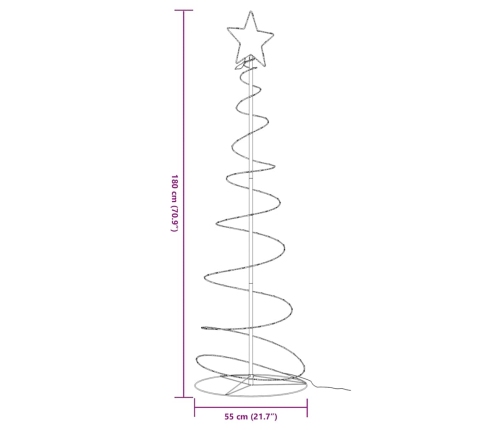 Led Ziemassvētku Eglīte 120 Led Silti Balta 180 Cm Vidaxl