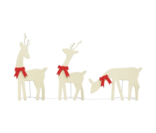 vidaXL Ziemassvētku dekorācija ziemeļbriedis 3 gab 90 LED silti balts