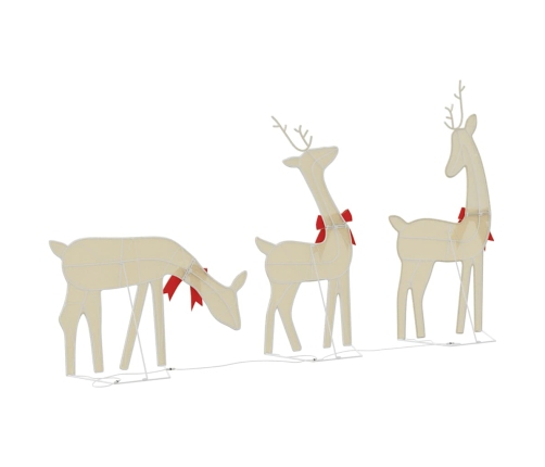 vidaXL Ziemassvētku dekorācija ziemeļbriedis 3 gab 90 LED silti balts