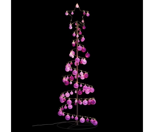 Led Ziemassvētku Eglīte Ar Nieciņiem 100 Led Silti Balta 150 Cm Vidaxl