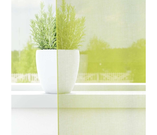 Voile Aizkari Ar Starplikām 2 Gab Apple Green 140X140 Cm Vidaxl