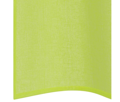 Voile Aizkari Ar Starplikām 2 Gab Apple Green 140X140 Cm Vidaxl