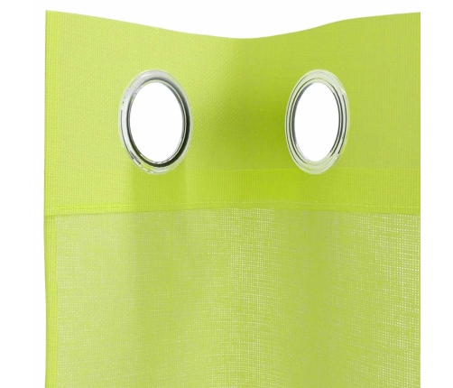 Voile Aizkari Ar Starplikām, 2 Gab., Dzeltenzaļi, 140X225 Cm Vidaxl