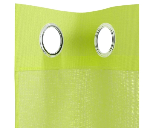 Voile Aizkari Ar Starplikām, 2 Gab., Dzeltenzaļi, 140X245 Cm Vidaxl