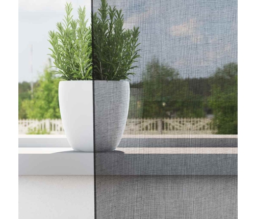 Voile Aizkari Ar Starplikām, 2 Gab., Melni, 140X245 Cm Vidaxl