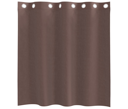 Voile Aizkari Ar Starplikām, 2 Gab., Brūni, 140X140 Cm Vidaxl