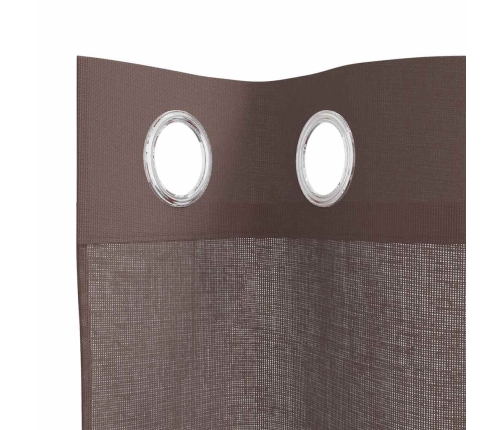 Voile Aizkari Ar Starplikām, 2 Gab., Brūni, 140X175 Cm Vidaxl