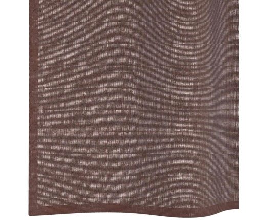 Voile Aizkari Ar Starplikām, 2 Gab., Brūni, 140X175 Cm Vidaxl