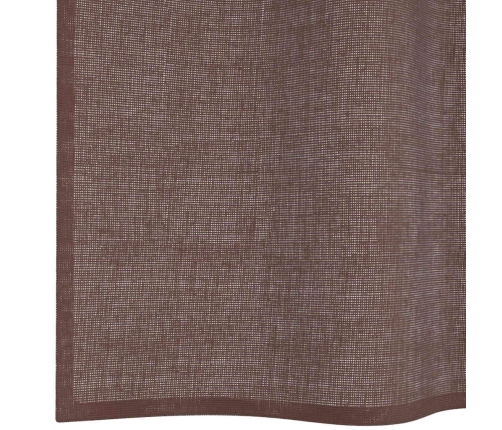 Voile Aizkari Ar Starplikām, 2 Gab., Brūni, 140X260 Cm Vidaxl