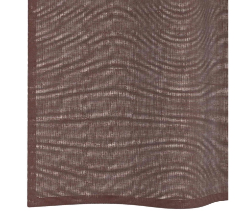 Voile Aizkari Ar Starplikām, 2 Gab., Brūni, 140X300 Cm Vidaxl