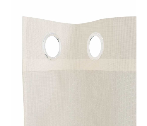 Voile Aizkari Ar Starplikām, 2 Gab., Krēmkrāsa, 140X175 Cm Vidaxl