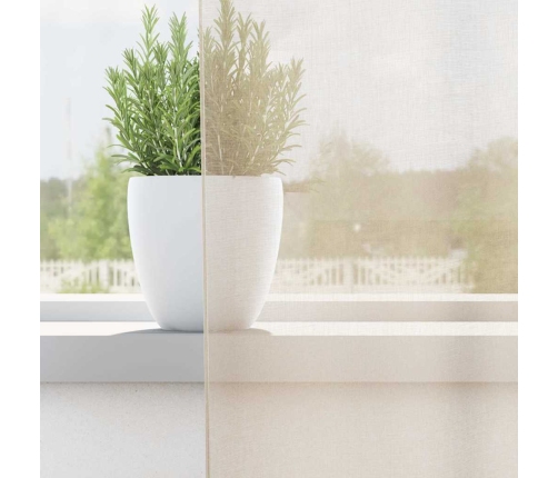 Voile Aizkari Ar Starplikām, 2 Gab., Krēmkrāsa, 140X225 Cm Vidaxl