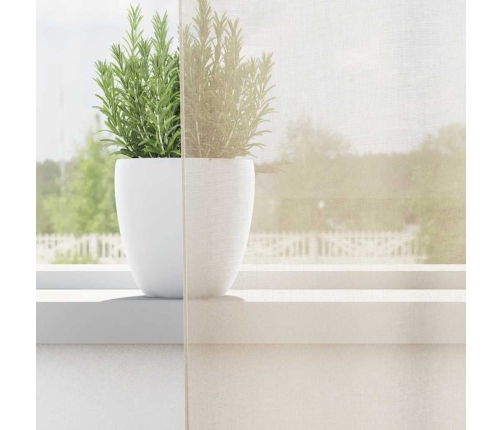 Voile Aizkari Ar Starplikām, 2 Gab., Krēmkrāsa, 140X260 Cm Vidaxl