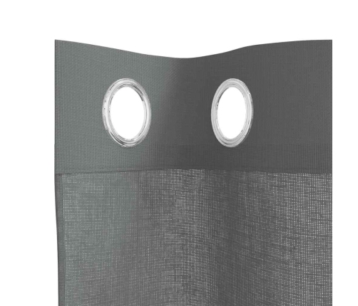 Voile Aizkari Ar Starplikām, 2 Gab., Tumši Pelēki, 140X140 Cm Vidaxl