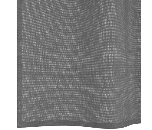 Voile Aizkari Ar Starplikām, 2 Gab., Tumši Pelēki, 140X140 Cm Vidaxl