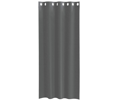 Voile Aizkari Ar Starplikām, 2 Gab., Tumši Pelēki, 140X225 Cm Vidaxl