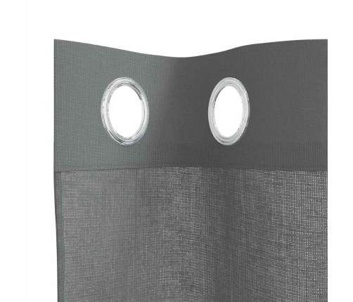 Voile Aizkari Ar Starplikām, 2 Gab., Tumši Pelēki, 140X245 Cm Vidaxl