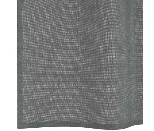 Voile Aizkari Ar Starplikām, 2 Gab., Tumši Pelēki, 140X245 Cm Vidaxl