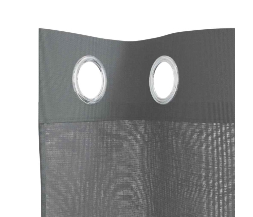 Voile Aizkari Ar Starplikām, 2 Gab., Tumši Pelēki, 140X260 Cm Vidaxl