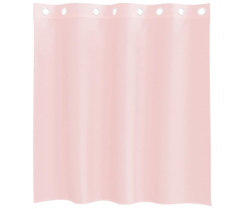 Voile Aizkari Ar Starplikām, 2 Gab., Gaiši Rozā, 140X140 Cm Vidaxl