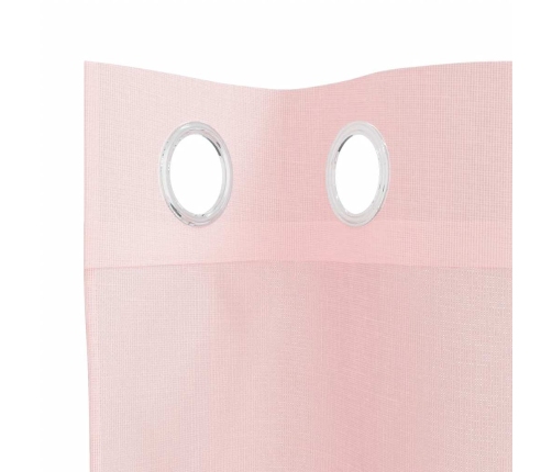 Voile Aizkari Ar Starplikām, 2 Gab., Gaiši Rozā, 140X245 Cm Vidaxl