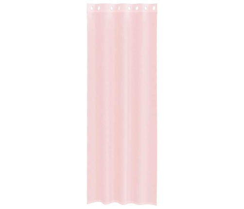 Voile Aizkari Ar Starplikām, 2 Gab., Gaiši Rozā, 140X260 Cm Vidaxl