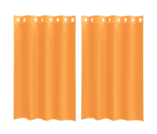 Voile Aizkari Ar Starplikām, 2 Gab., Oranži, 140X175 Cm Vidaxl