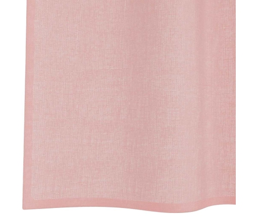 Voile Aizkari Ar Starplikām, 2 Gab., Rozā, 140X140 Cm Vidaxl