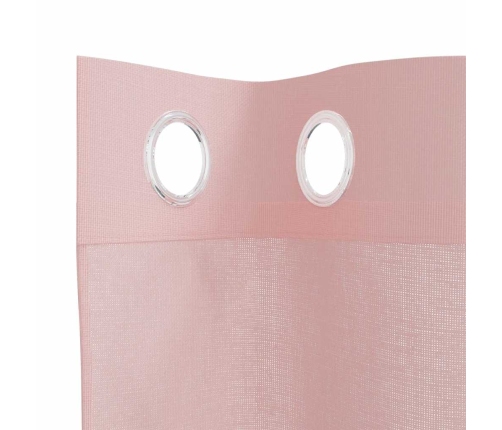 Voile Aizkari Ar Starplikām, 2 Gab., Rozā, 140X175 Cm Vidaxl