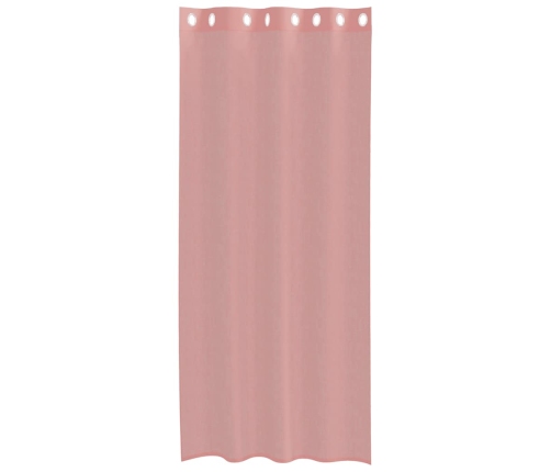 Voile Aizkari Ar Starplikām, 2 Gab., Rozā, 140X225 Cm Vidaxl